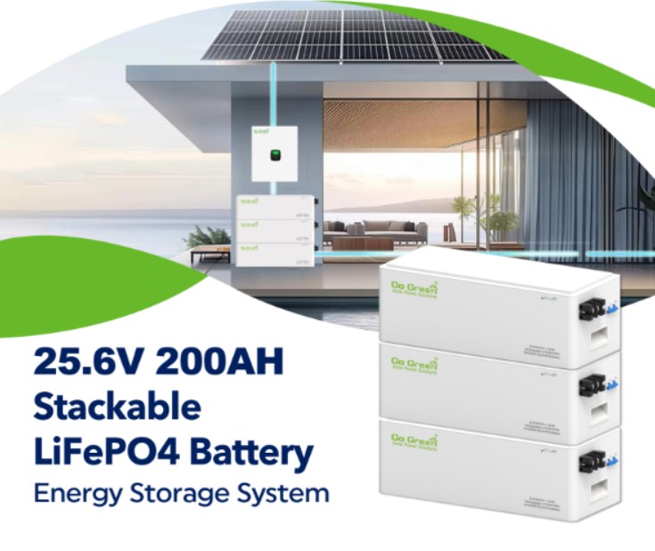 25.6V 200Ah Stackable LiFePO4 Battery ESS – 5120Wh Modular Energy Storage System for Solar Home RV Telecom and Commercial Off‑Grid Power